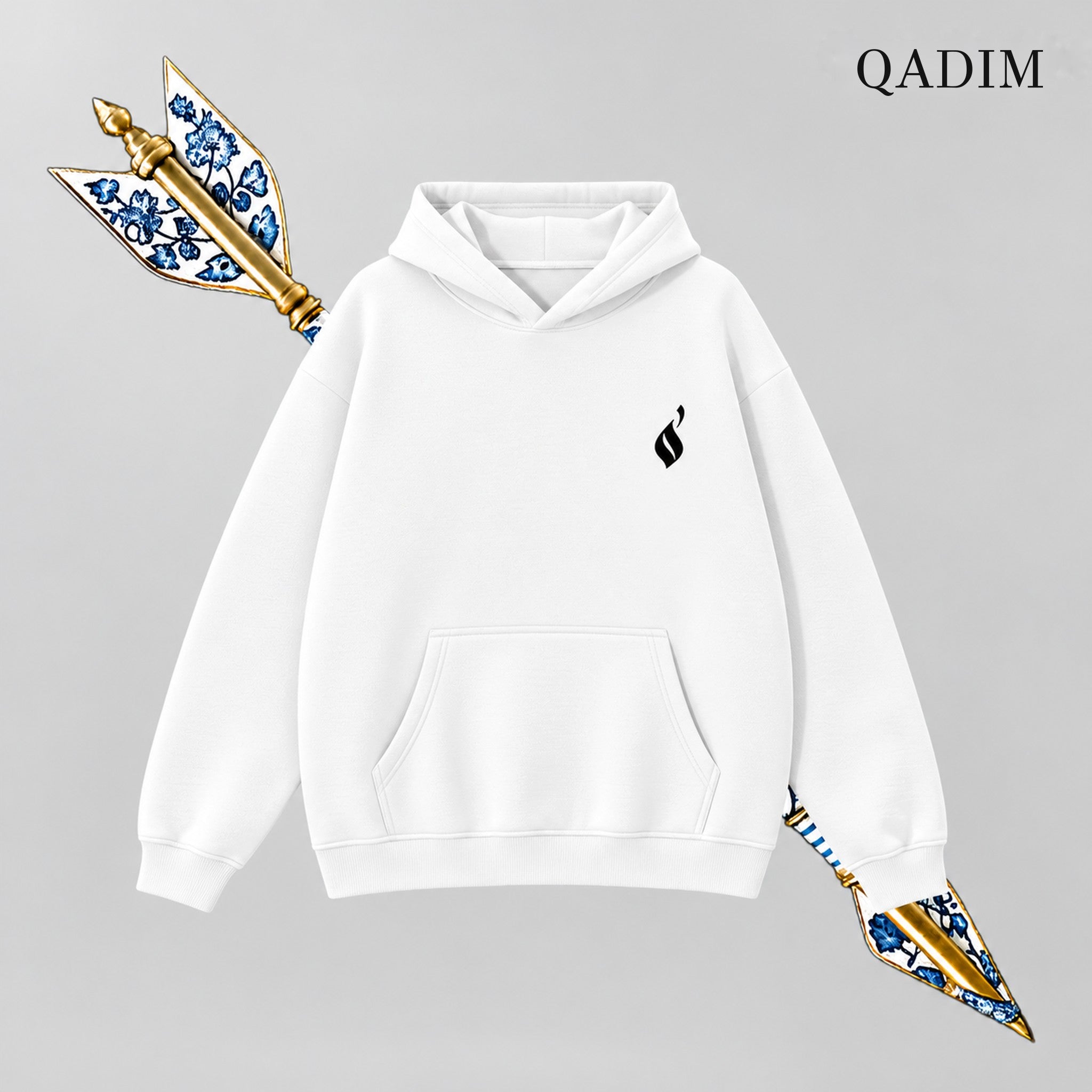 Sahm Hoodie — White, front