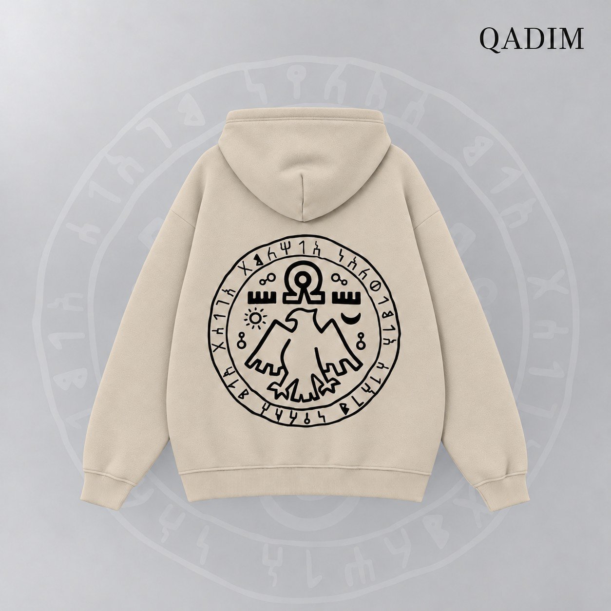7 Eagles Hoodie — Beige, back