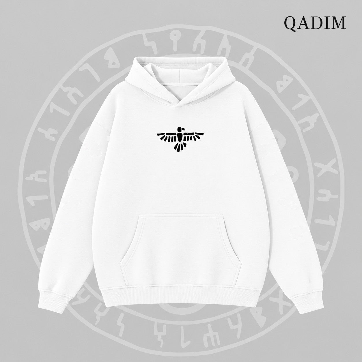 7 Eagles Hoodie — White, front