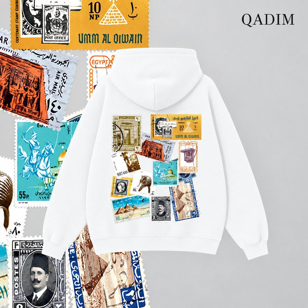 Tawabie Hoodie — White, back