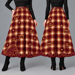 Washington Commanders Women’s Team Spirit Plaid Maxi Skirt