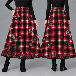 Atlanta Falcons Women’s Team Spirit Plaid Maxi Skirt