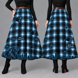 Carolina Panthers Women’s Team Spirit Plaid Maxi Skirt