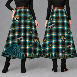 Jacksonville Jaguars Women’s Team Spirit Plaid Maxi Skirt