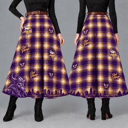 Minnesota Vikings Women’s Team Spirit Plaid Maxi Skirt