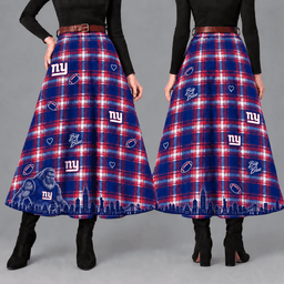 New York Giants Women’s Team Spirit Plaid Maxi Skirt