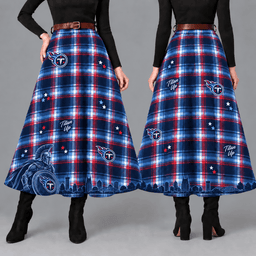 Tennessee Titans Women’s Team Spirit Plaid Maxi Skirt