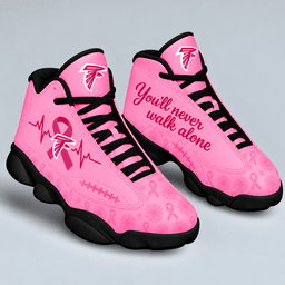 Atlanta Falcons Breast Cancer Awareness Custom Sneakers – You’ll Never Walk Alone