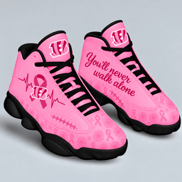 Cleveland Browns Breast Cancer Awareness Custom Sneakers – You’ll Never Walk Alone