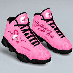 Carolina Panthers Breast Cancer Awareness Custom Sneakers – You’ll Never Walk Alone