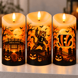 Cincinnati Bengals Halloween Flameless LED Candles