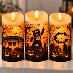 Chicago Bears Halloween Flameless LED Candles