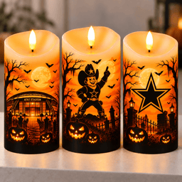 Dallas Cowboys Halloween Flameless LED Candles