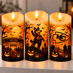 Kansas City Chiefs Halloween Flameless LED Candles