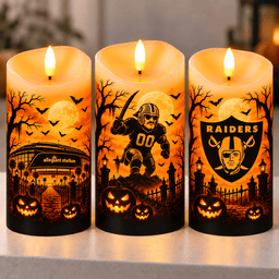 Las Vegas Raiders Halloween Flameless LED Candles