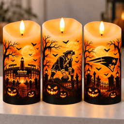 New England Patriots Halloween Flameless LED Candles