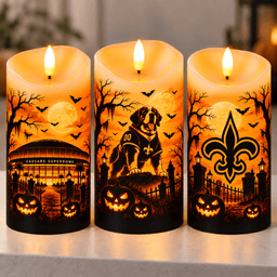 New Orleans Saints Halloween Flameless LED Candles