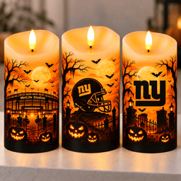 New York Giants Halloween Flameless LED Candles