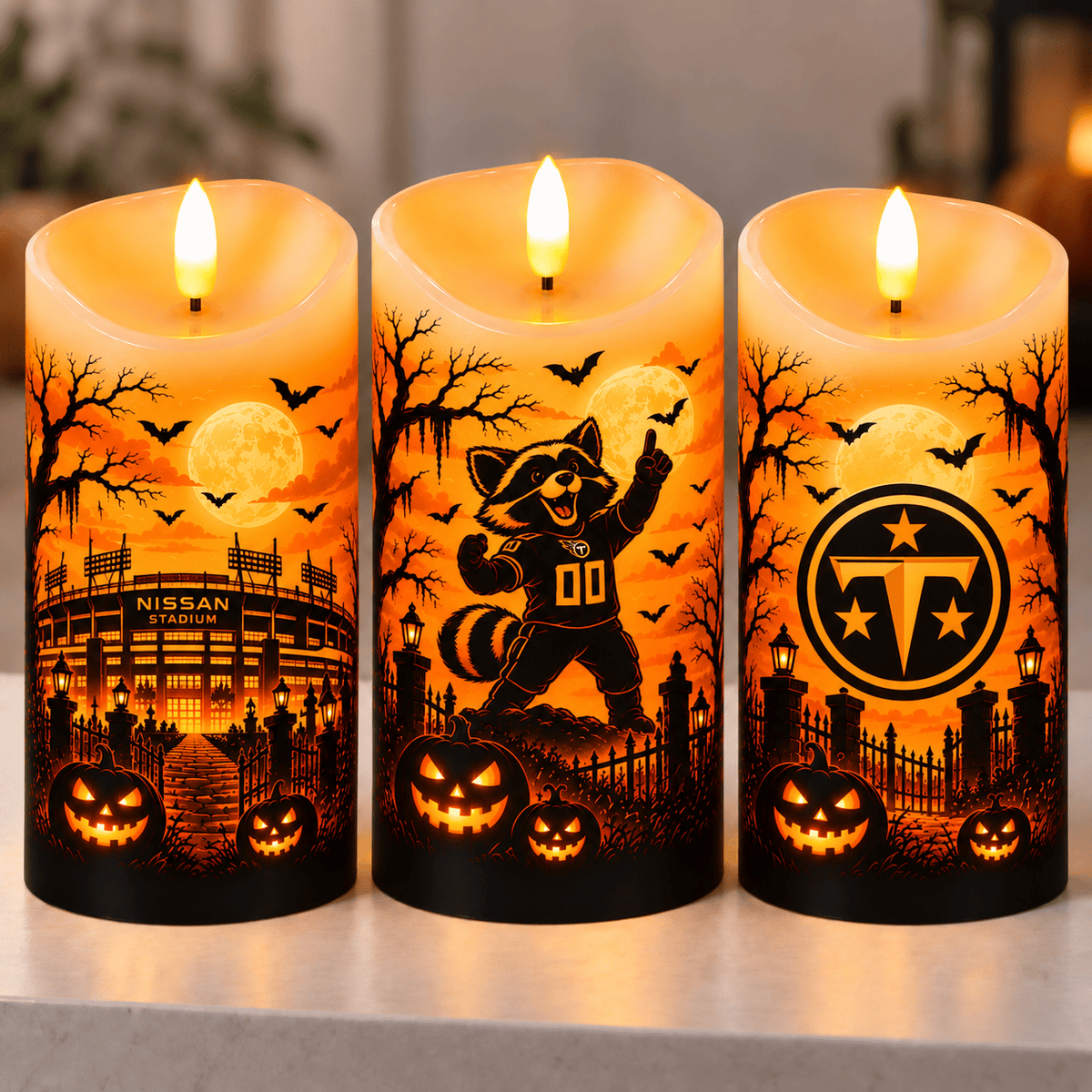 Tennessee Titans Halloween Flameless LED Candles