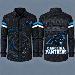 Carolina Panthers Heritage Long Sleeve Button-Up Shirt