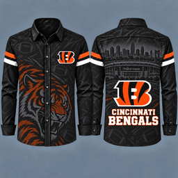 Cincinnati Bengals Heritage Long Sleeve Button-Up Shirt