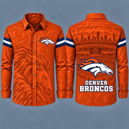 Denver Broncos Heritage Long Sleeve Button-Up Shirt