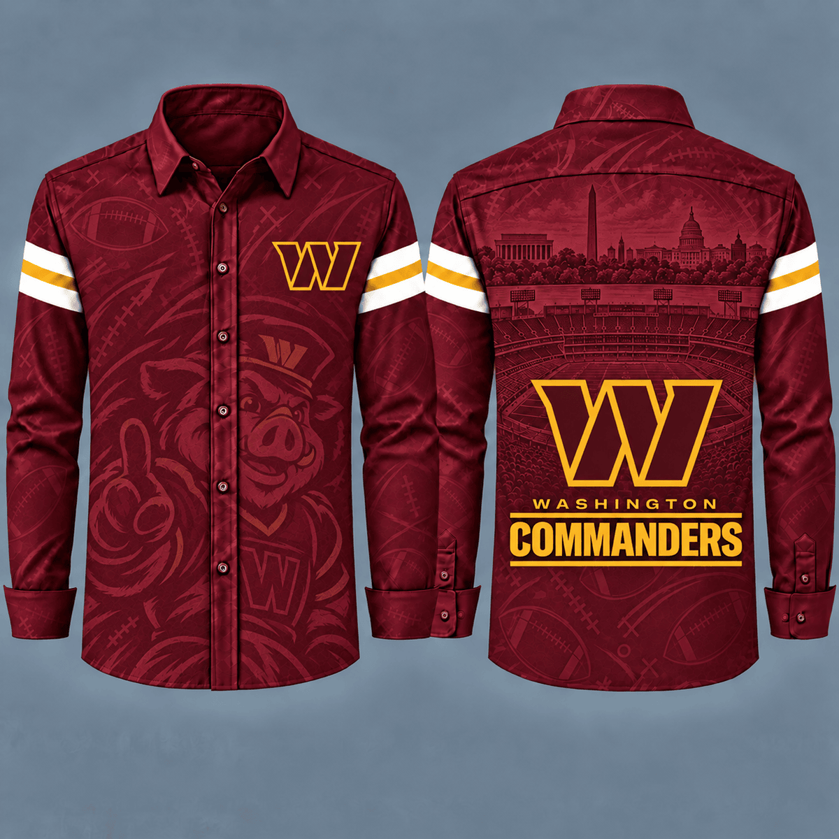 Washington Commanders Heritage Long Sleeve Button-Up Shirt