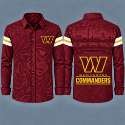 Washington Commanders Heritage Long Sleeve Button-Up Shirt