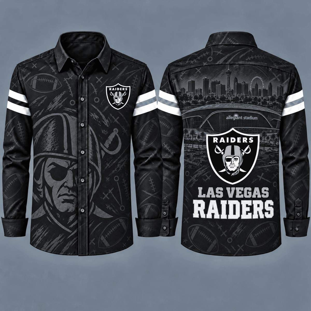 Las Vegas Raiders Heritage Long Sleeve Button-Up Shirt