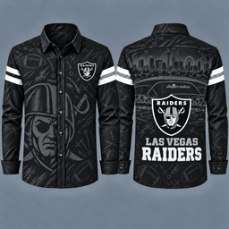 Las Vegas Raiders Heritage Long Sleeve Button-Up Shirt