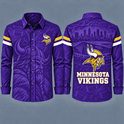 Minnesota Vikings Heritage Long Sleeve Button-Up Shirt
