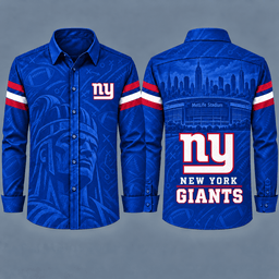 New York Giants Heritage Long Sleeve Button-Up Shirt