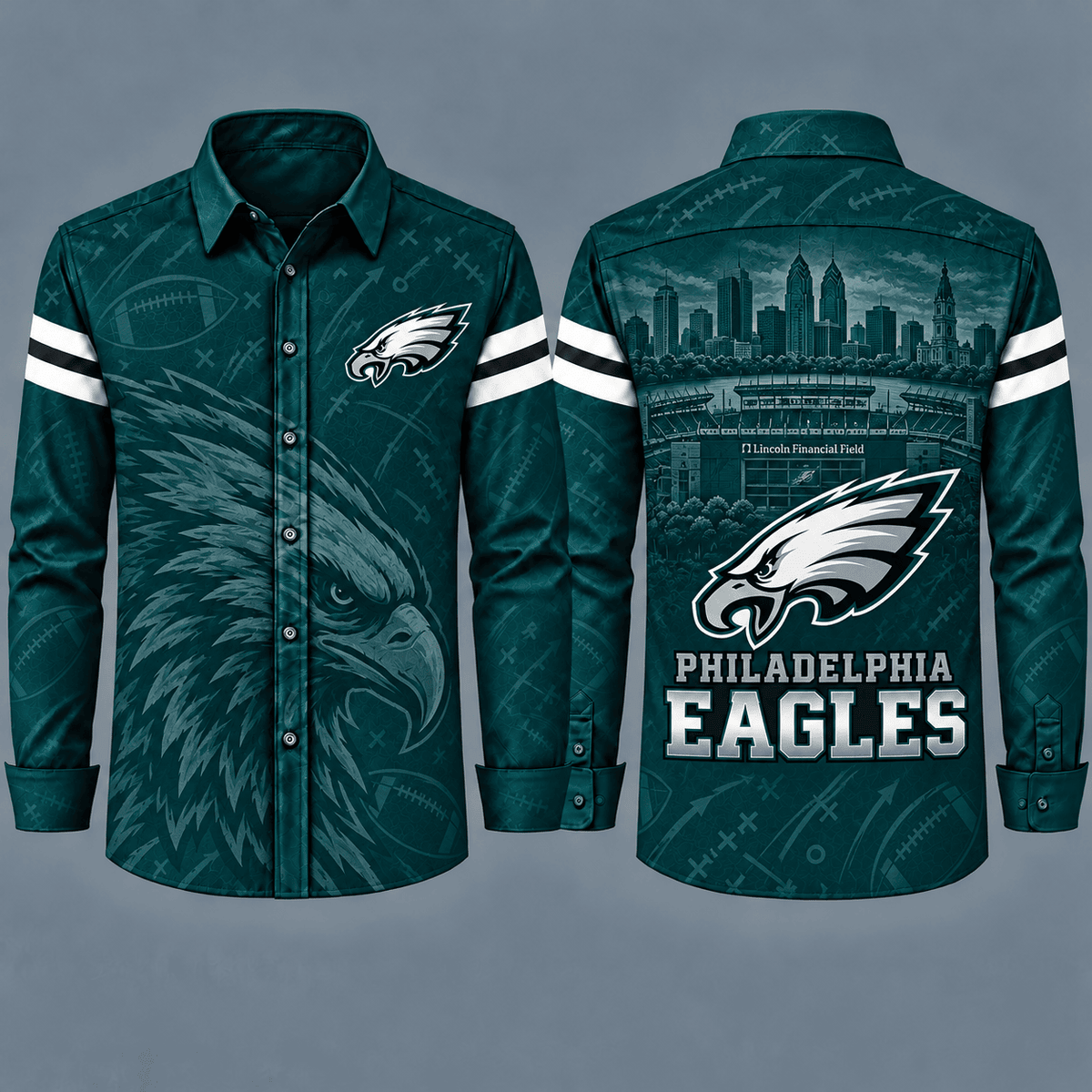 Philadelphia Eagles Heritage Long Sleeve Button-Up Shirt