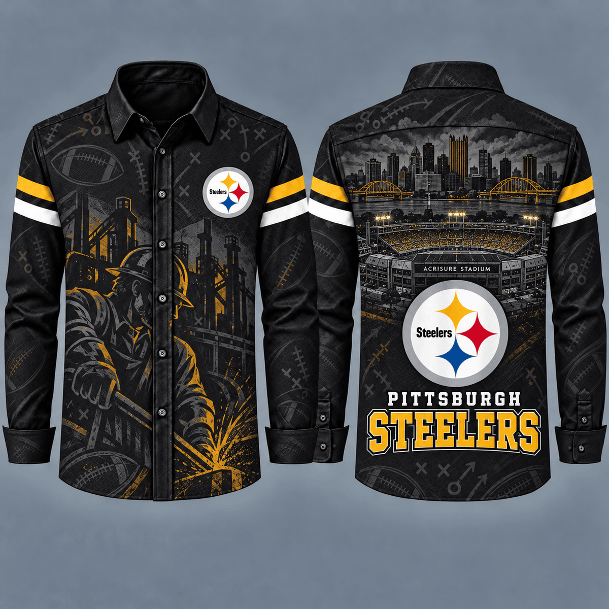 Pittsburgh Steelers Heritage Long Sleeve Button-Up Shirt