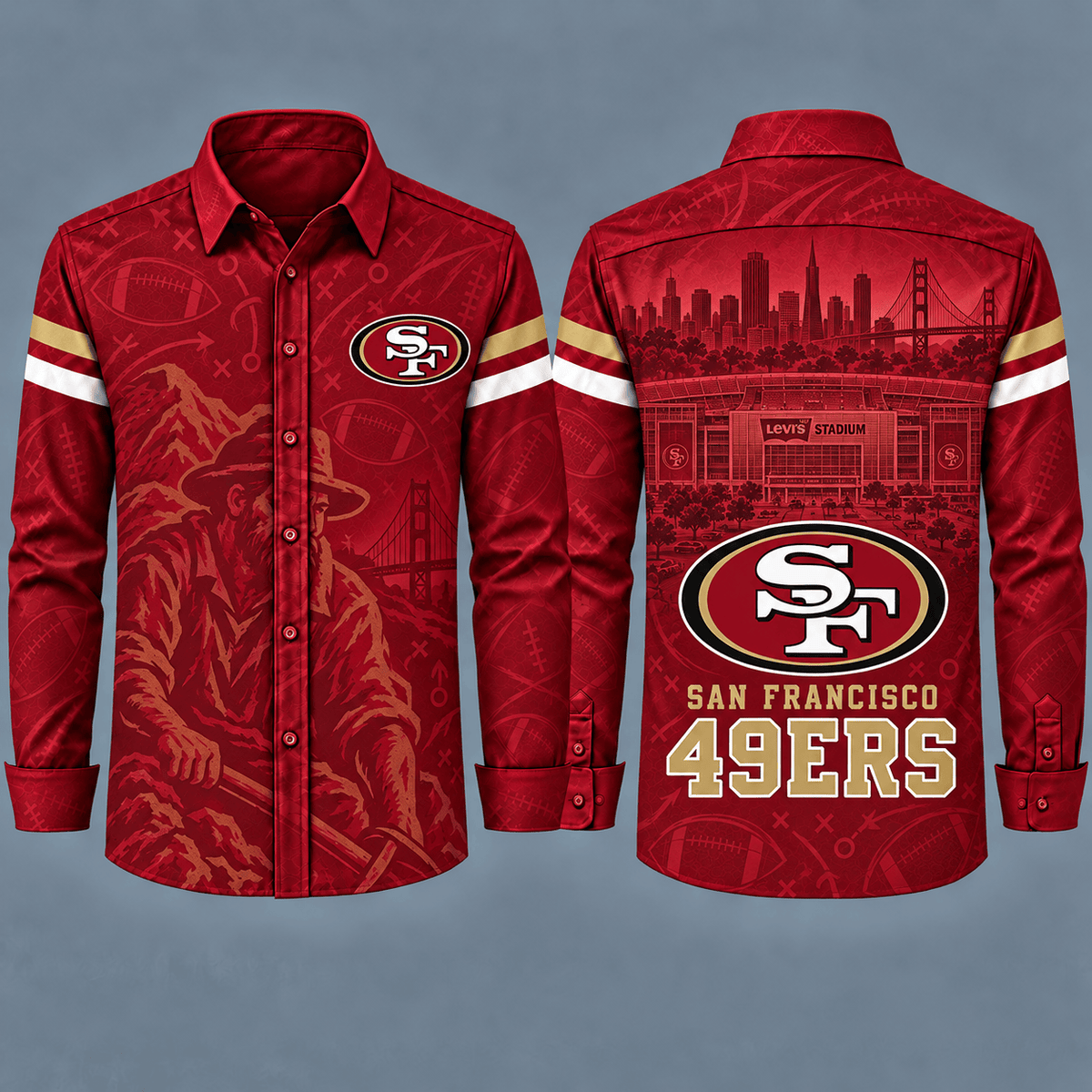San Francisco 49ers Heritage Long Sleeve Button-Up Shirt