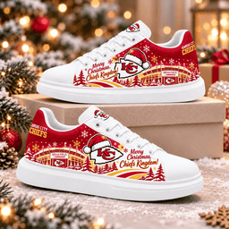 Kansas City Chiefs Merry Christmas Premium Football Fan Shoes – Holiday Fan Gift