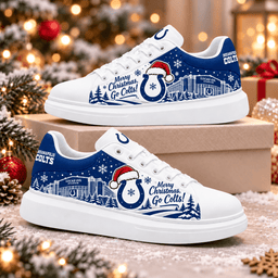 Indianapolis Colts Merry Christmas Premium Football Fan Shoes – Holiday Fan Gift