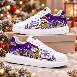 Minnesota Vikings Merry Christmas Premium Football Fan Shoes – Holiday Fan Gift