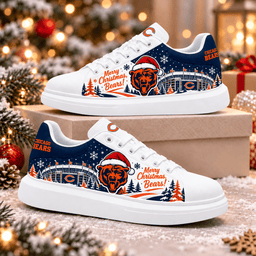 Chicago Bears Merry Christmas Premium Football Fan Shoes – Holiday Fan Gift