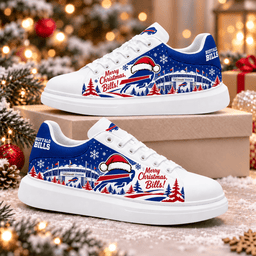 Buffalo Bills Merry Christmas Premium Football Fan Shoes – Holiday Fan Gift