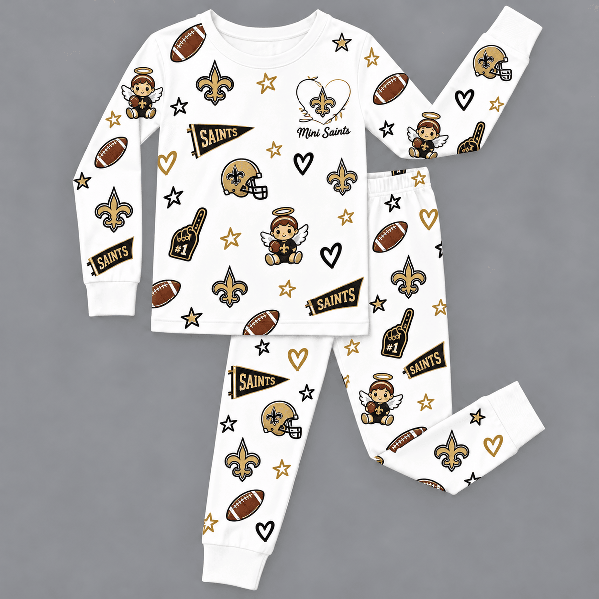 New Orleans Saints Kids Pajama Set
