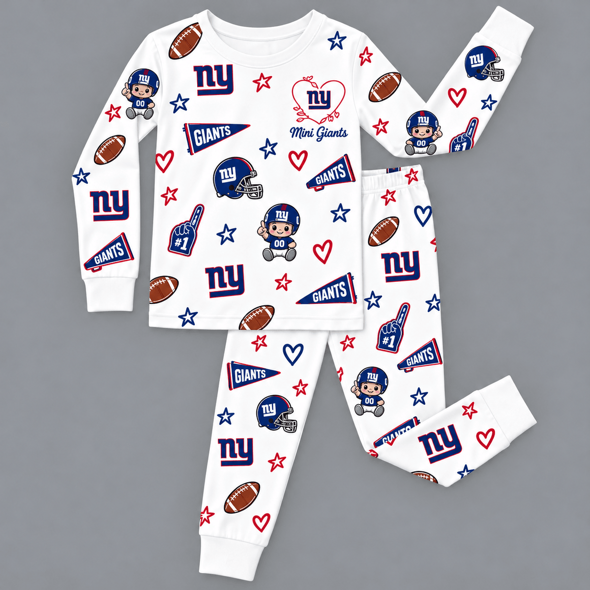 New York Giants Kids Pajama Set