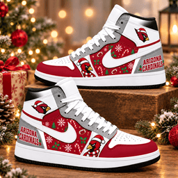 Arizona Cardinals Premium Football AJ1 Shoes High – Holiday Fan Gift