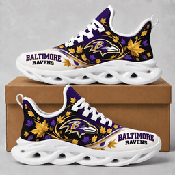 Baltimore Ravens Fall Maple Leaves Chunky Sneakers – Autumn Edition