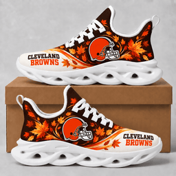 Cleveland Browns Fall Maple Leaves Chunky Sneakers – Autumn Edition