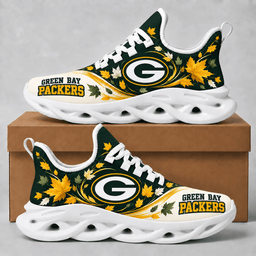 Green Bay Packers Fall Maple Leaves Chunky Sneakers – Autumn Edition