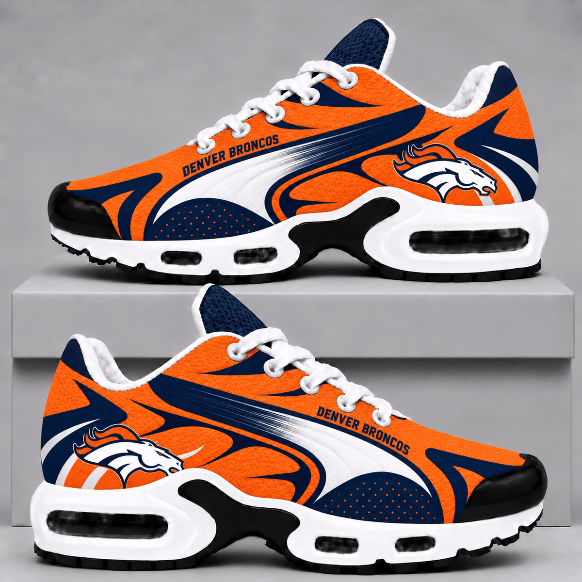 Denver Broncos Premium Air Max Style Sneakers - Gifts for Fans