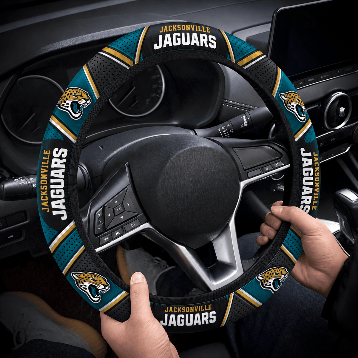 Jacksonville Jaguars Premium Steering Wheel Cover
