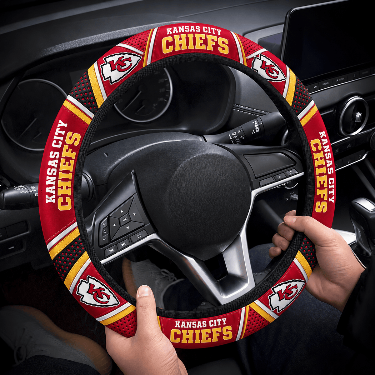 Kansas City Chiefs Premium Steering Wheel Cover