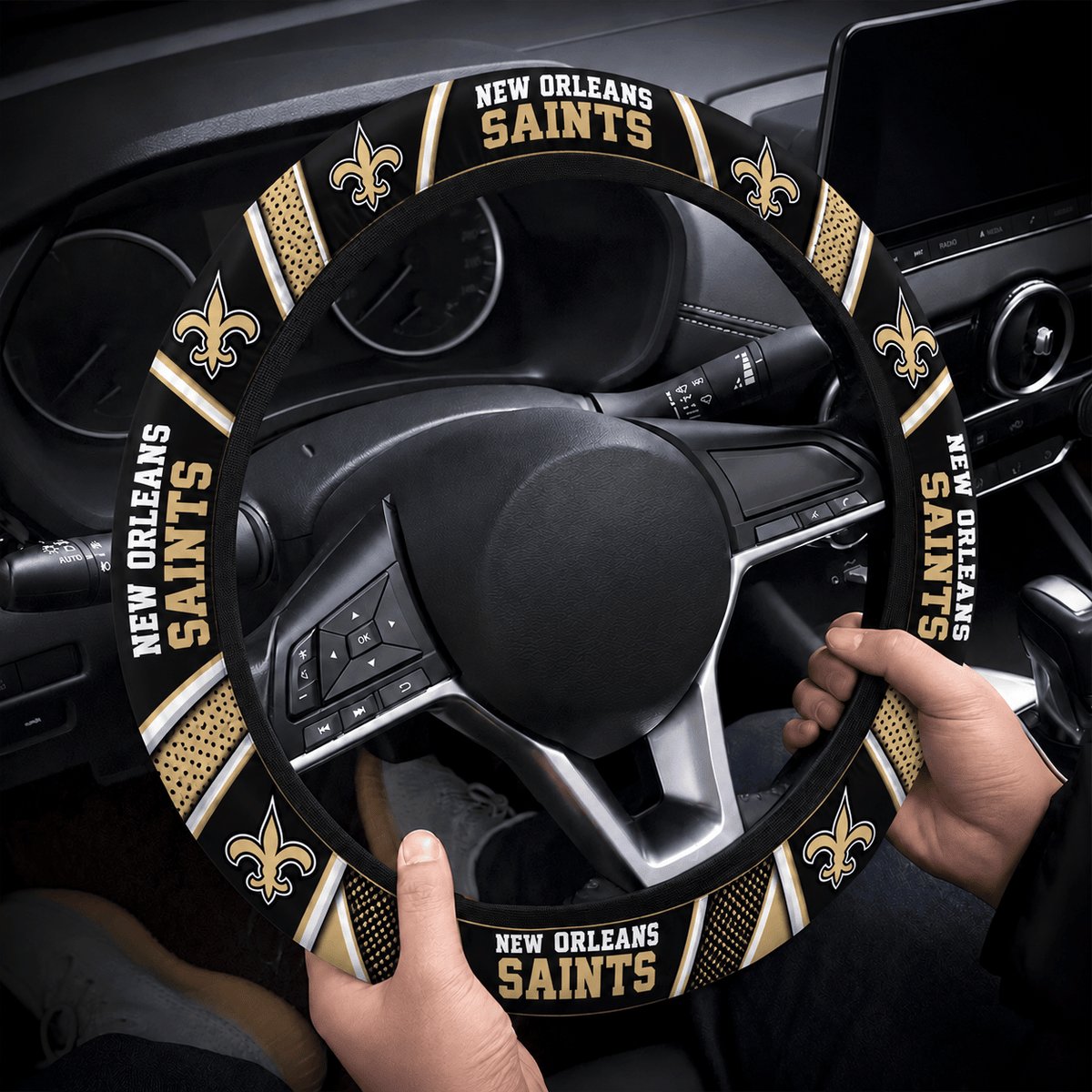New Orleans Saints Premium Steering Wheel Cover